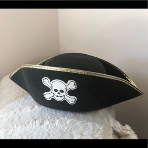 Halloween Pirate Hat black and gold